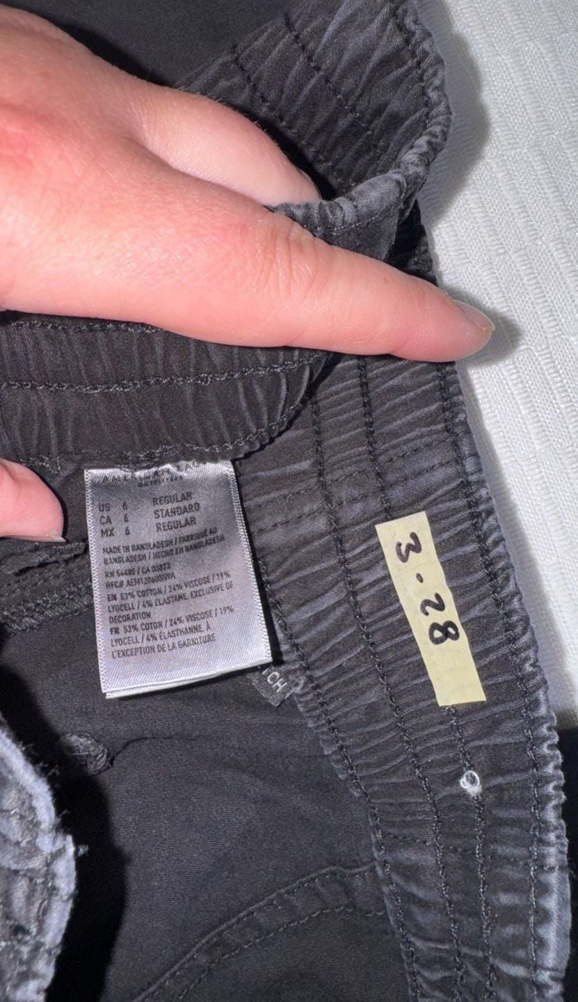 American Eagle Outfitters Size 6 Black Elastic Waist Jogger Pants 3