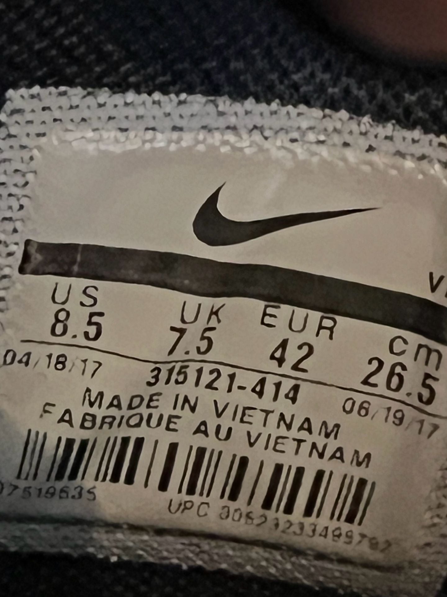 Nike Air Force 1 High 07 Navy Blue Sneakers Size 8.5 5