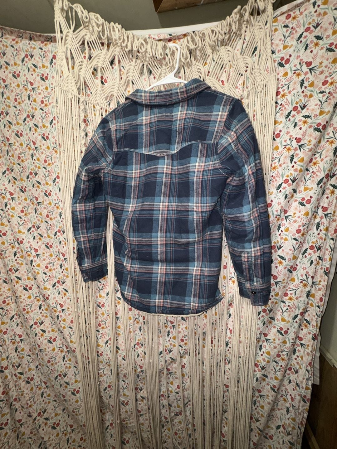 Legacy Falls Women's Size M Blue Plaid Sherpa Lined Zip Up Flannel Jacket 9
