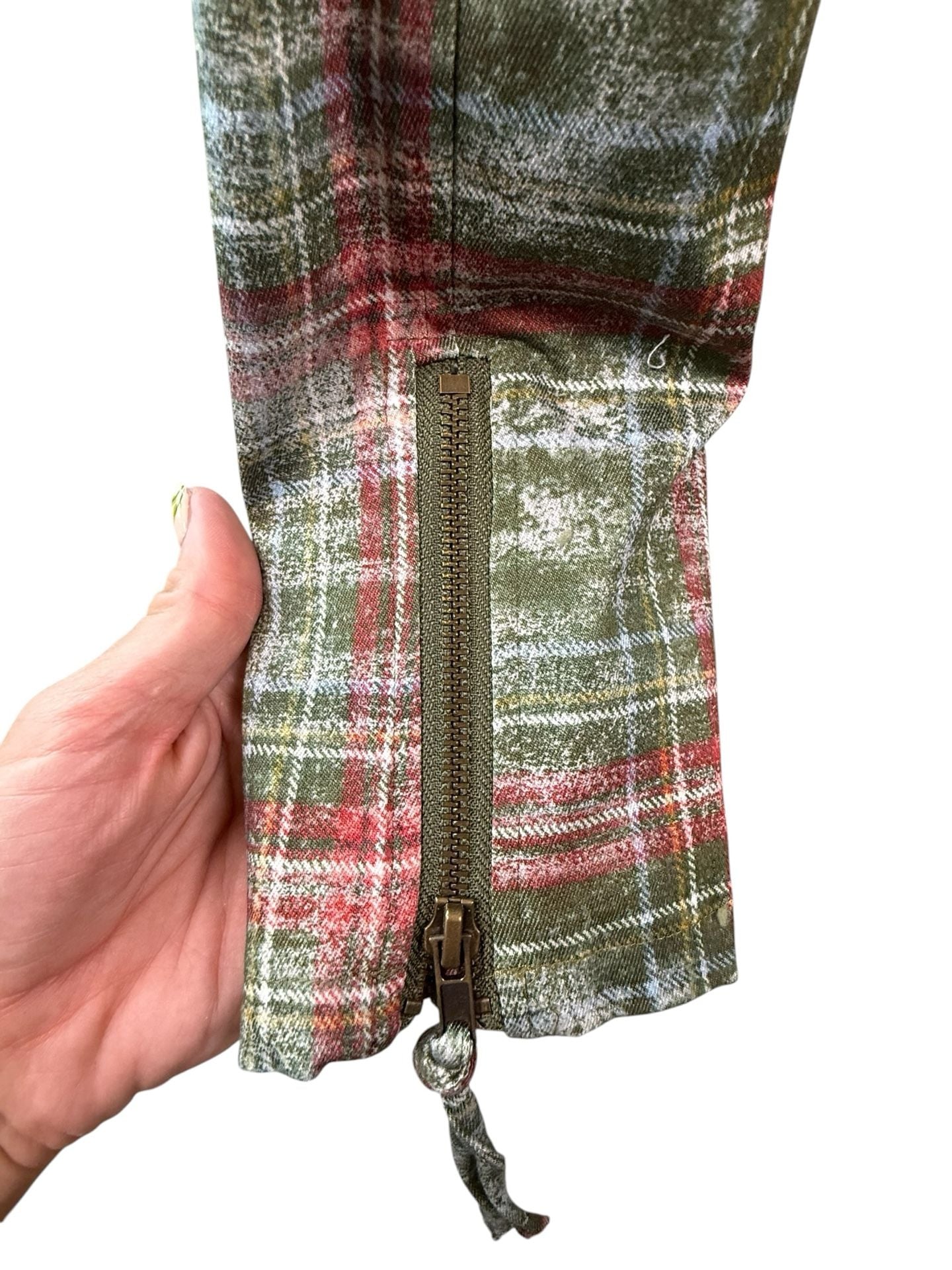 Nicole Miller Plaid Moto Jacket 8