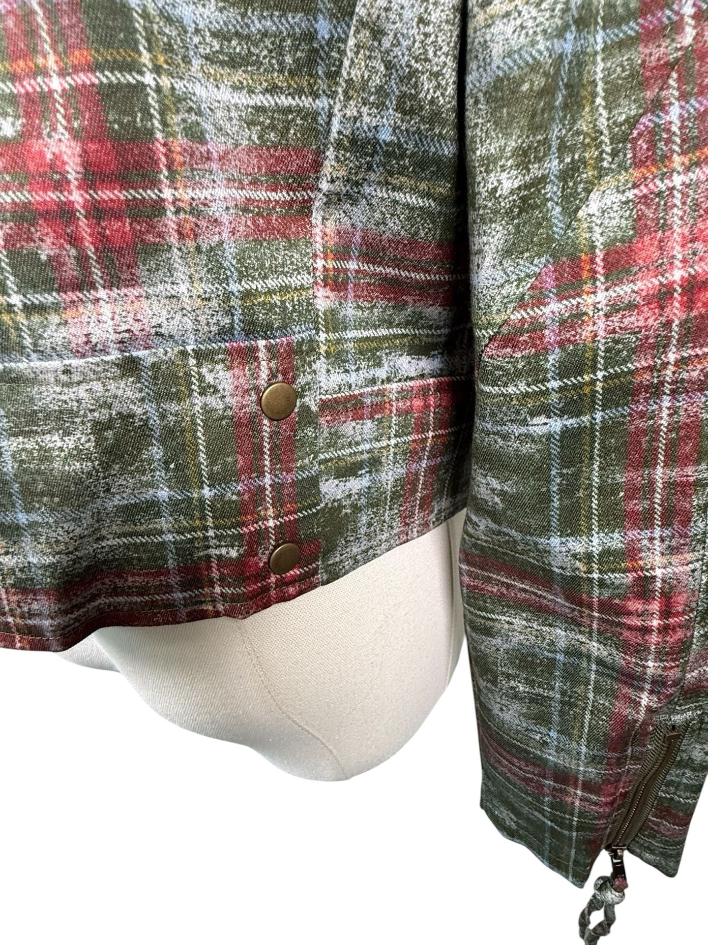 Nicole Miller Plaid Moto Jacket 9