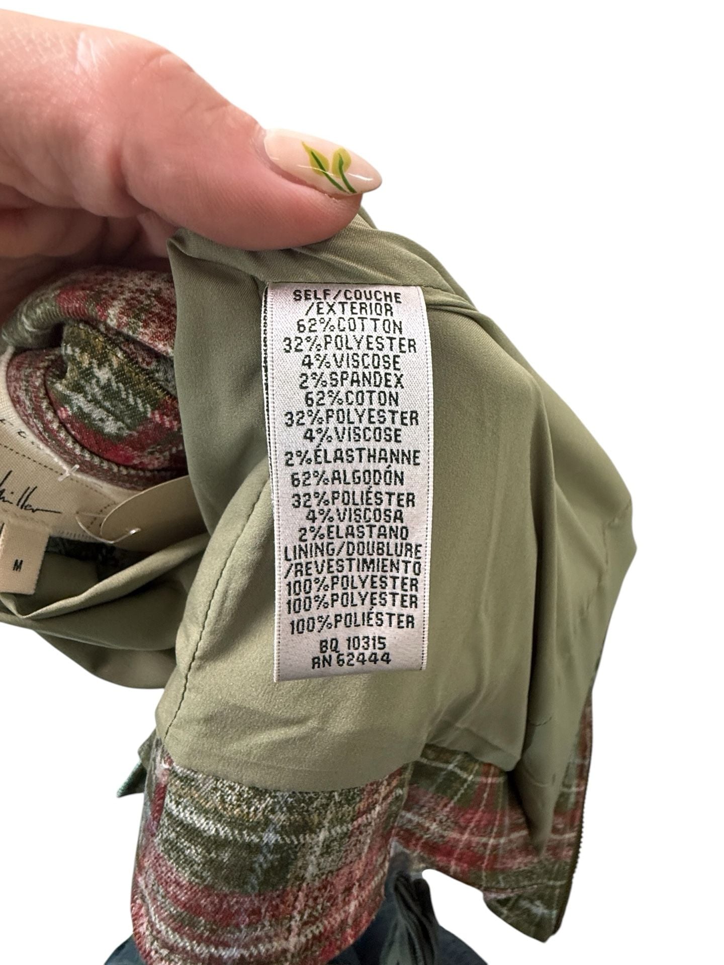 Nicole Miller Plaid Moto Jacket 16
