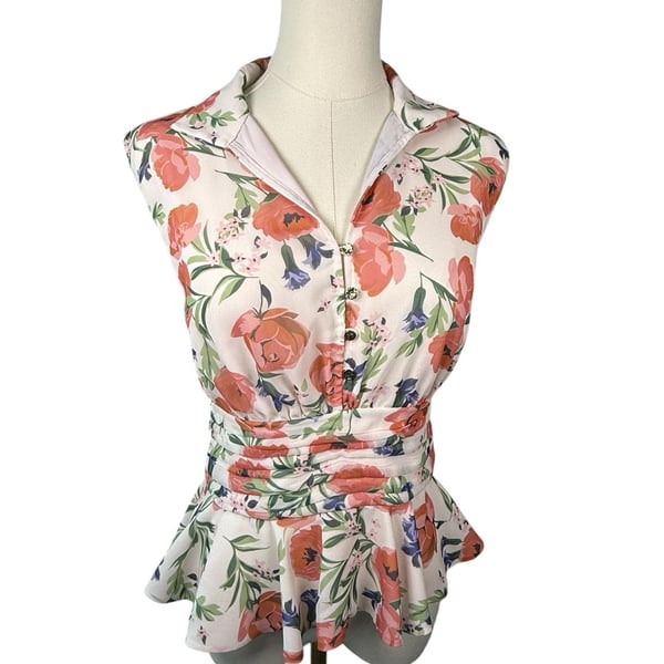 Keepsake Floral Peplum Top Size 4