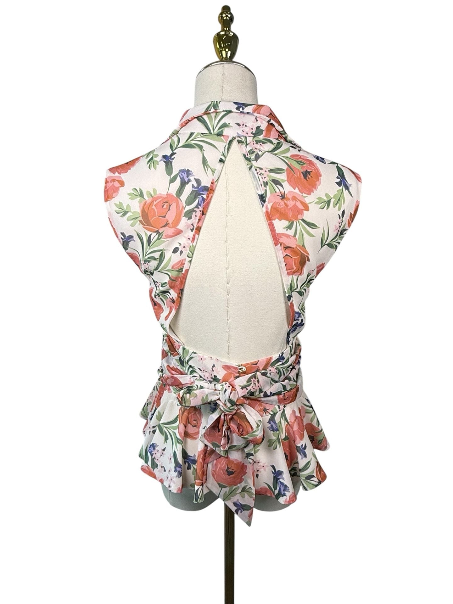Keepsake Floral Peplum Top Size 4 10