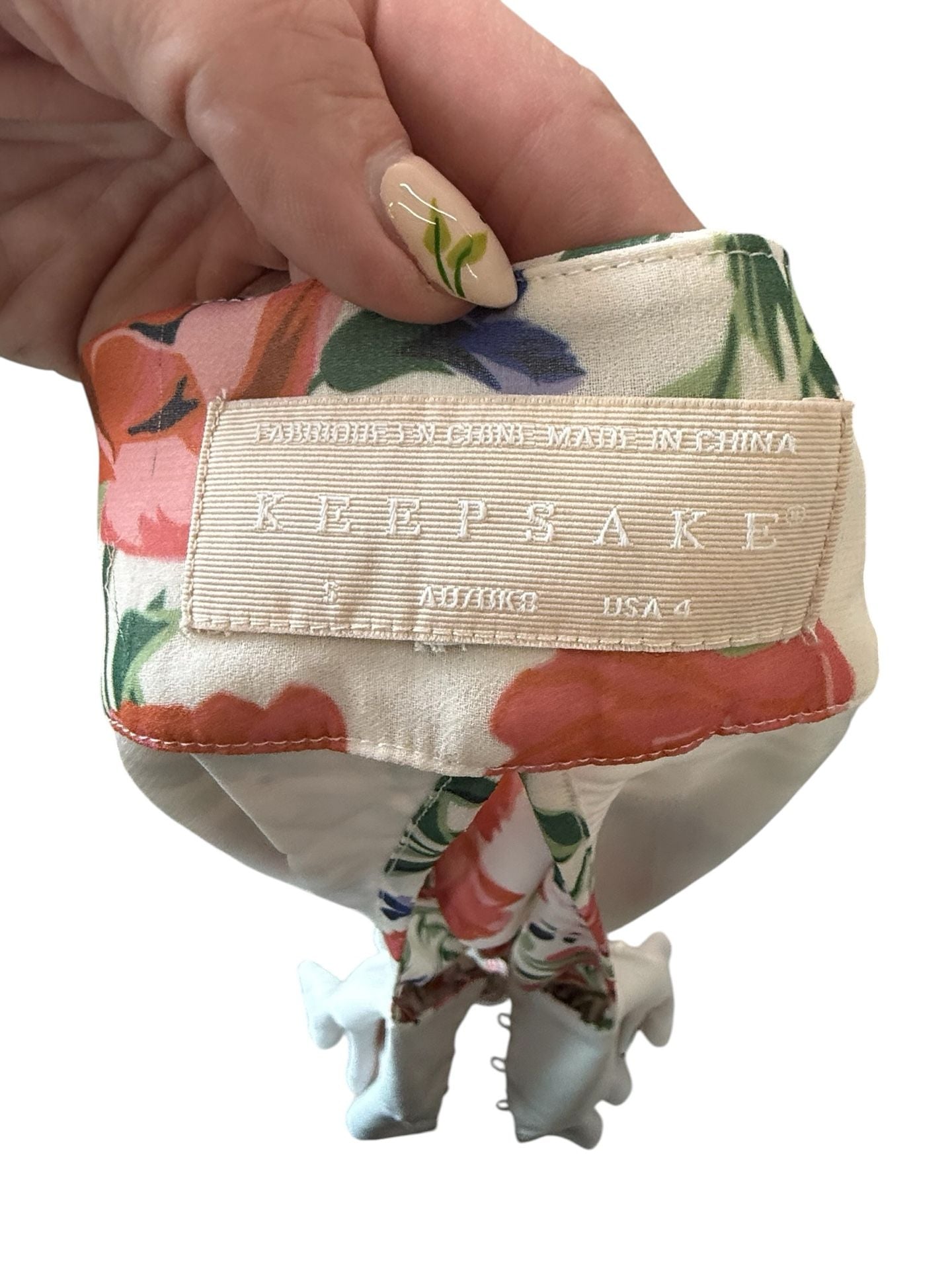 Keepsake Floral Peplum Top Size 4 11