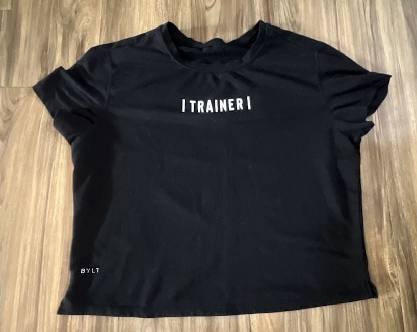 BYLT Basics Trainer Don't Suck Today Graphic Crop T-Shirt Black 2