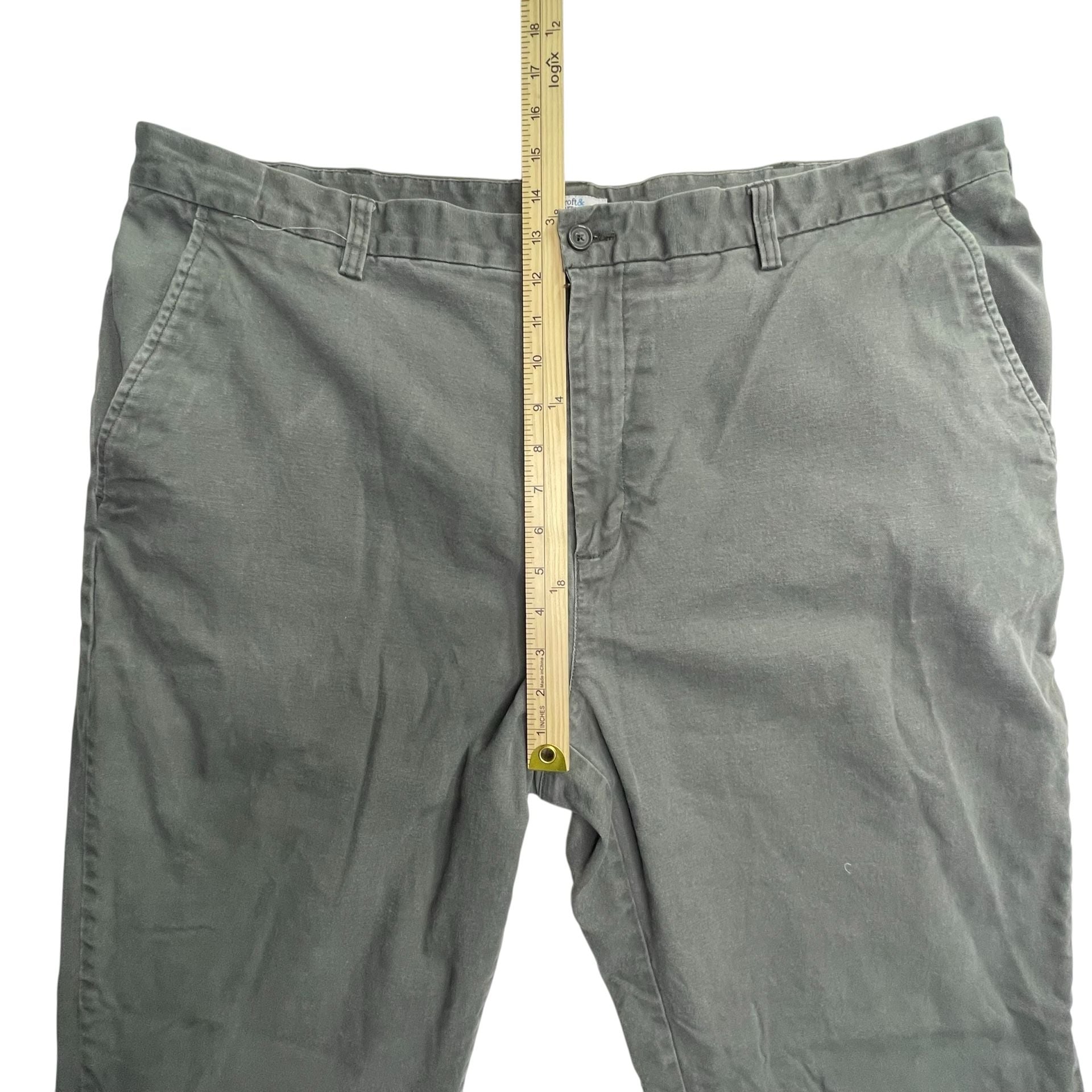 Croft & Barrow Flannel Lined Straight Fit Pants 44x32 4