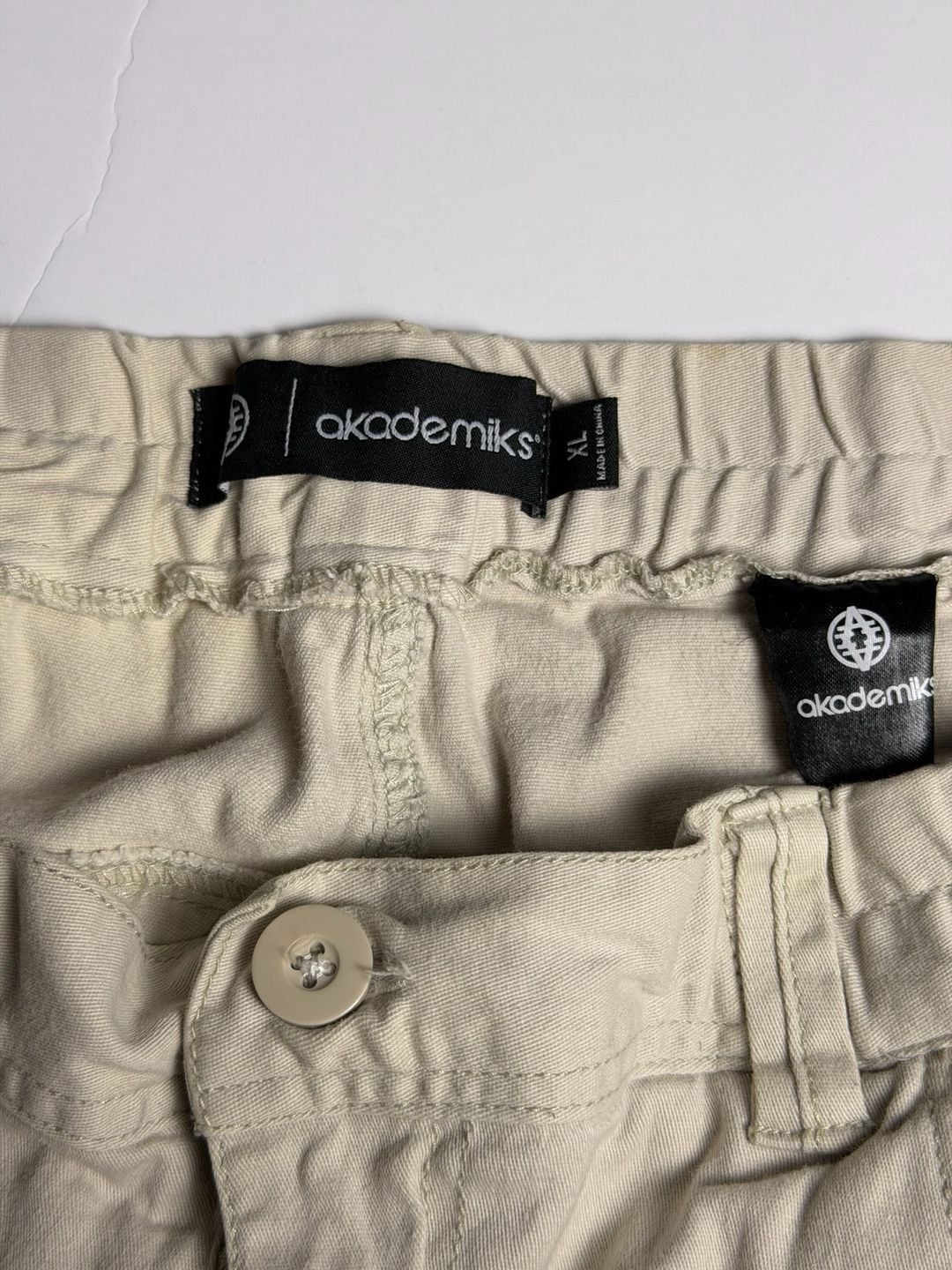 Akademiks Men's Beige Elastic Waist Jogger Pants Size XL 5
