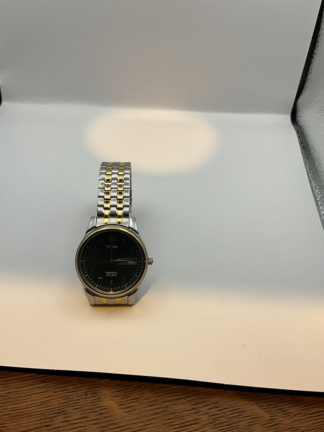 Timex Indiglo Two-Tone Quartz Watch with Day-Date 2