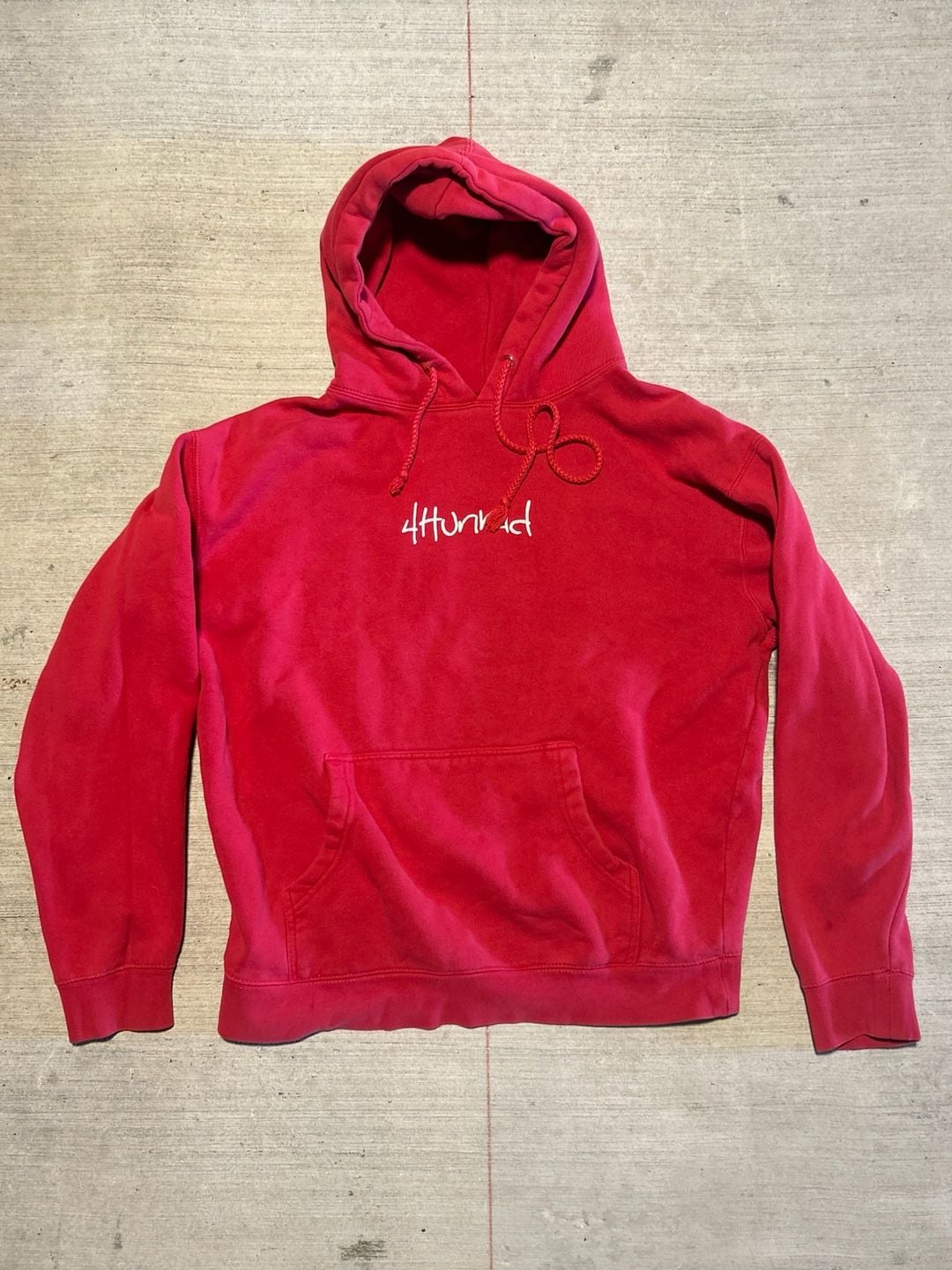 4Hunnid Good Sex No Stress Hoodie Red Size Medium 3