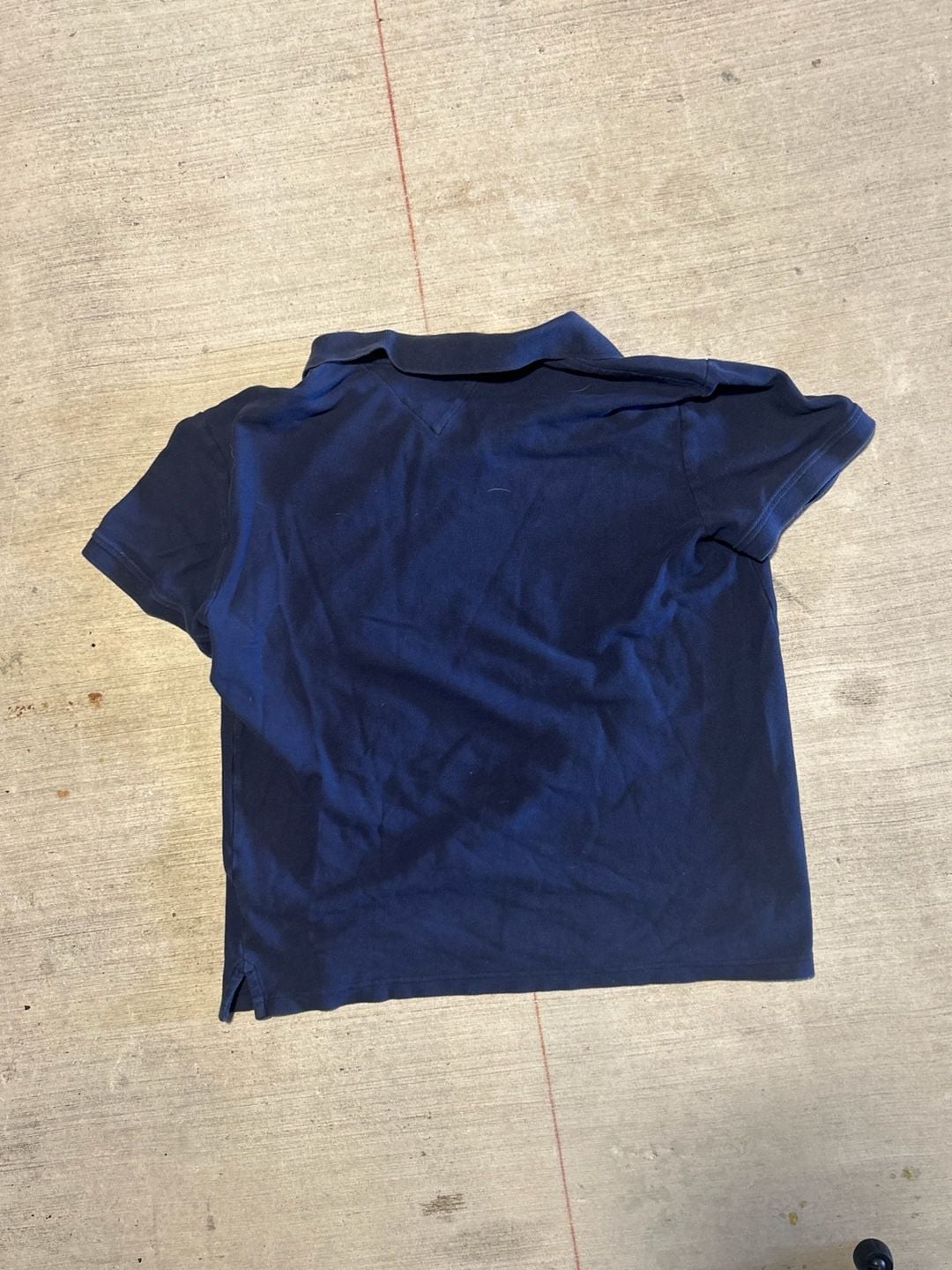 Y2K Tommy Jeans New York City Graphic Polo Shirt Navy Blue Size XL 3