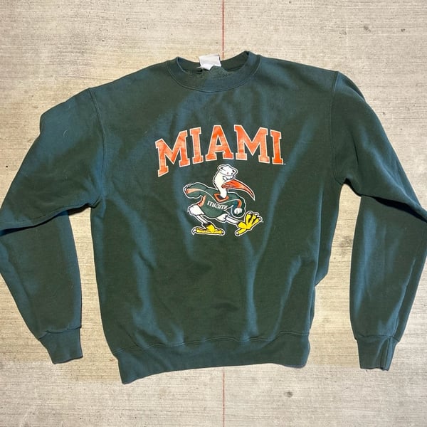 Vintage Champion Eco Authentic Miami Hurricanes Sweatshirt Size M