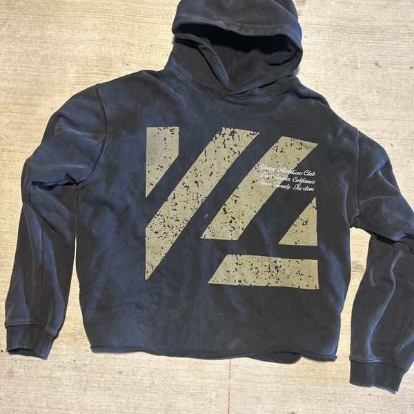 YoungLA Young Ambitious Club Graphic Hoodie Black Size Large