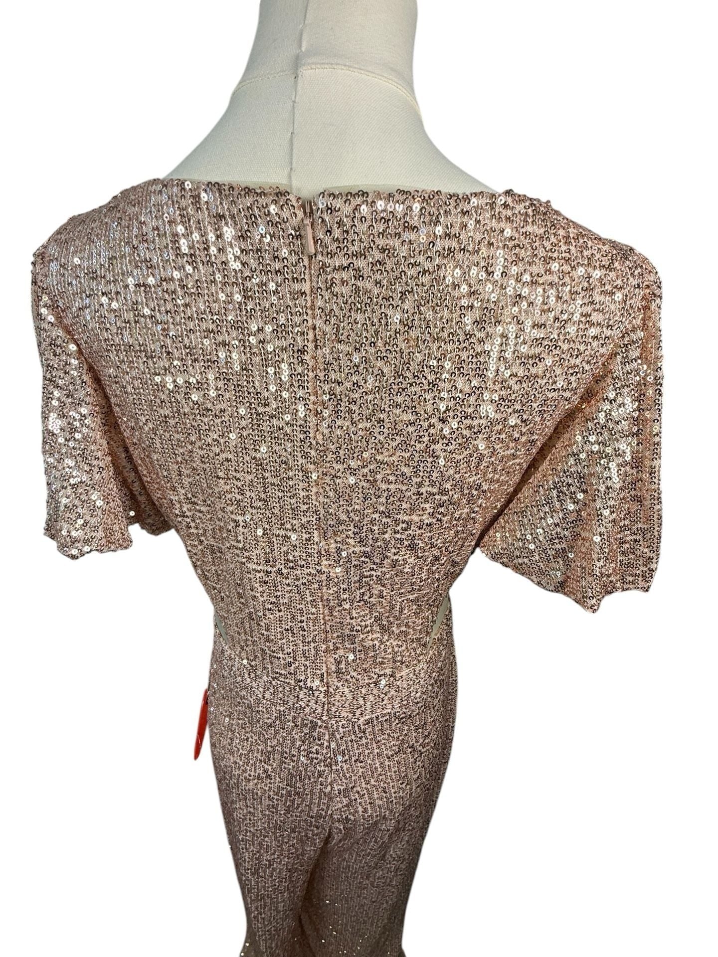IEENA for Mac Duggal Sequin Side Cut-Out Jumpsuit 10