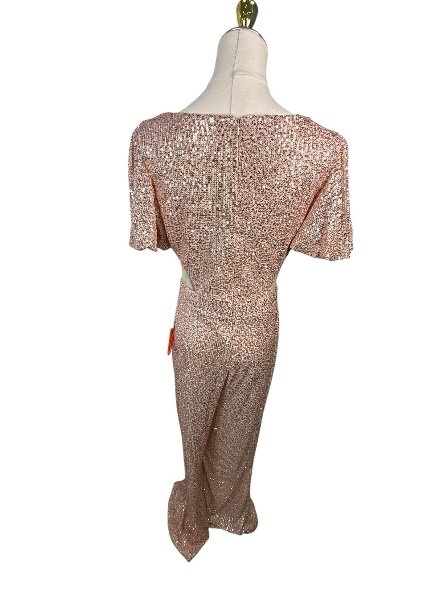 IEENA for Mac Duggal Sequin Side Cut-Out Jumpsuit 13