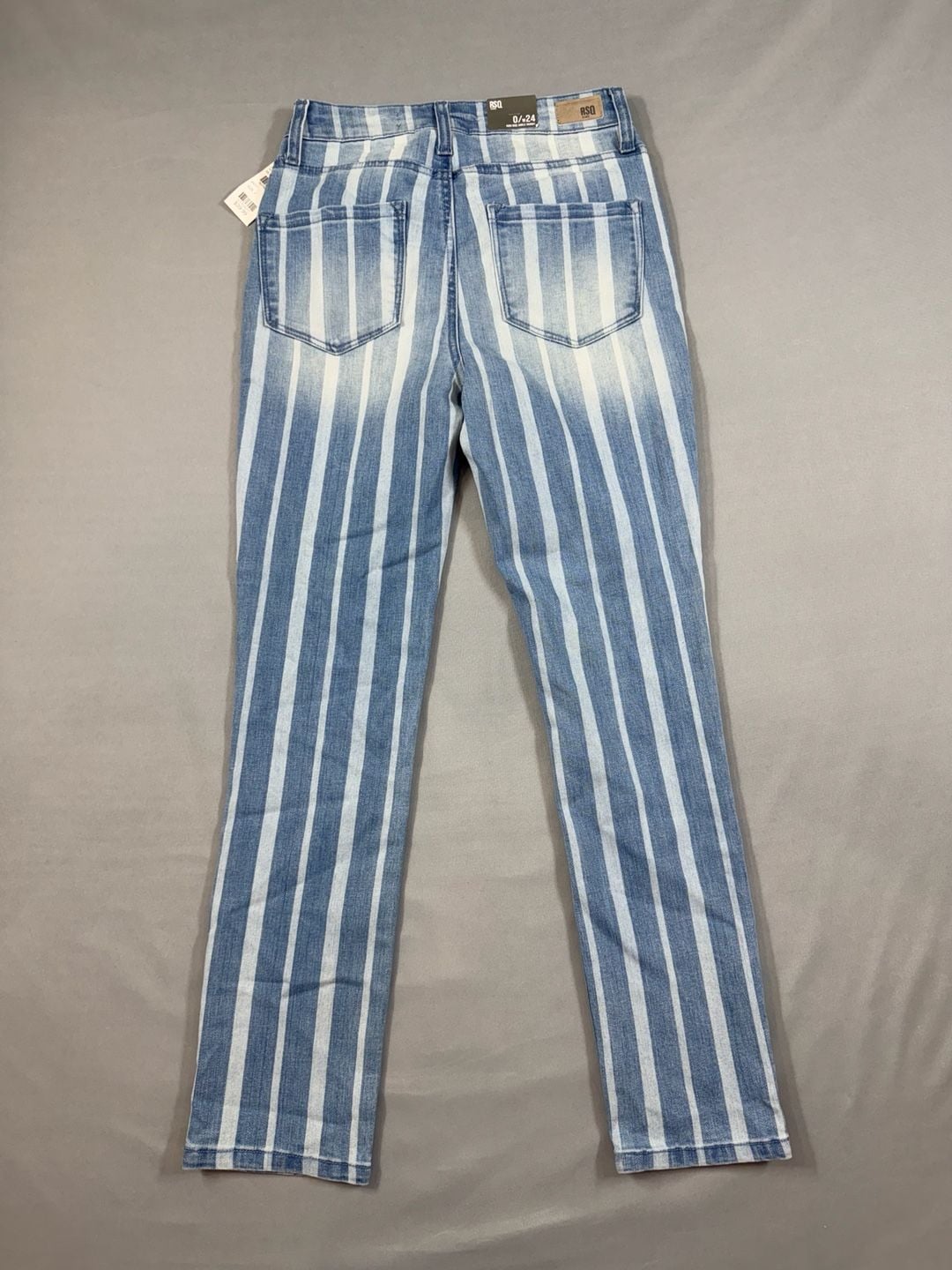 RSQ High Rise Ankle Skinny Jeans Striped Size 0/24 4