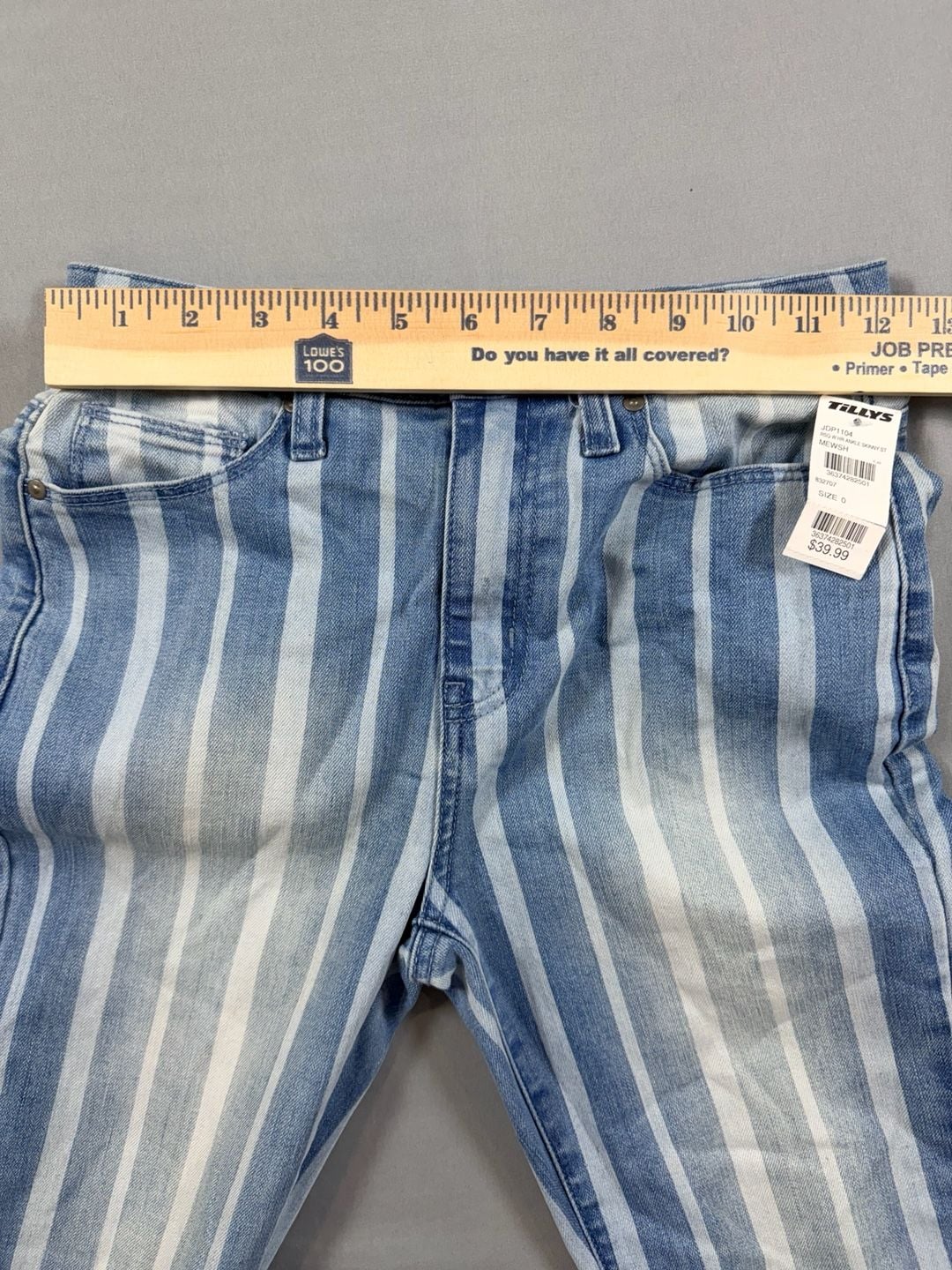 RSQ High Rise Ankle Skinny Jeans Striped Size 0/24 9