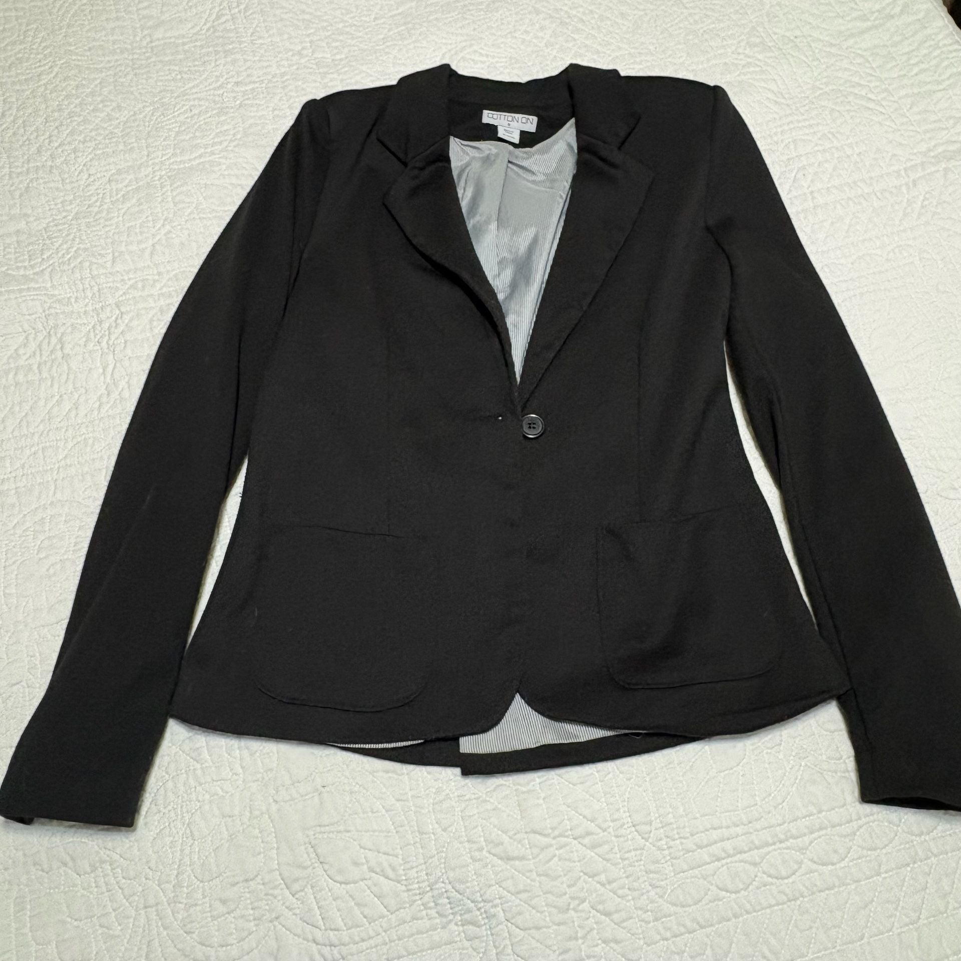 Cotton On Women's Black Single Button Blazer C80JL 3