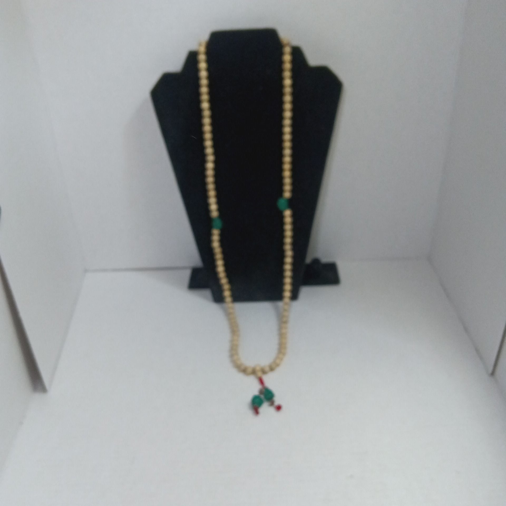 Bodhi Seed Mala Prayer Beads Necklace with Turquoise Accents 6