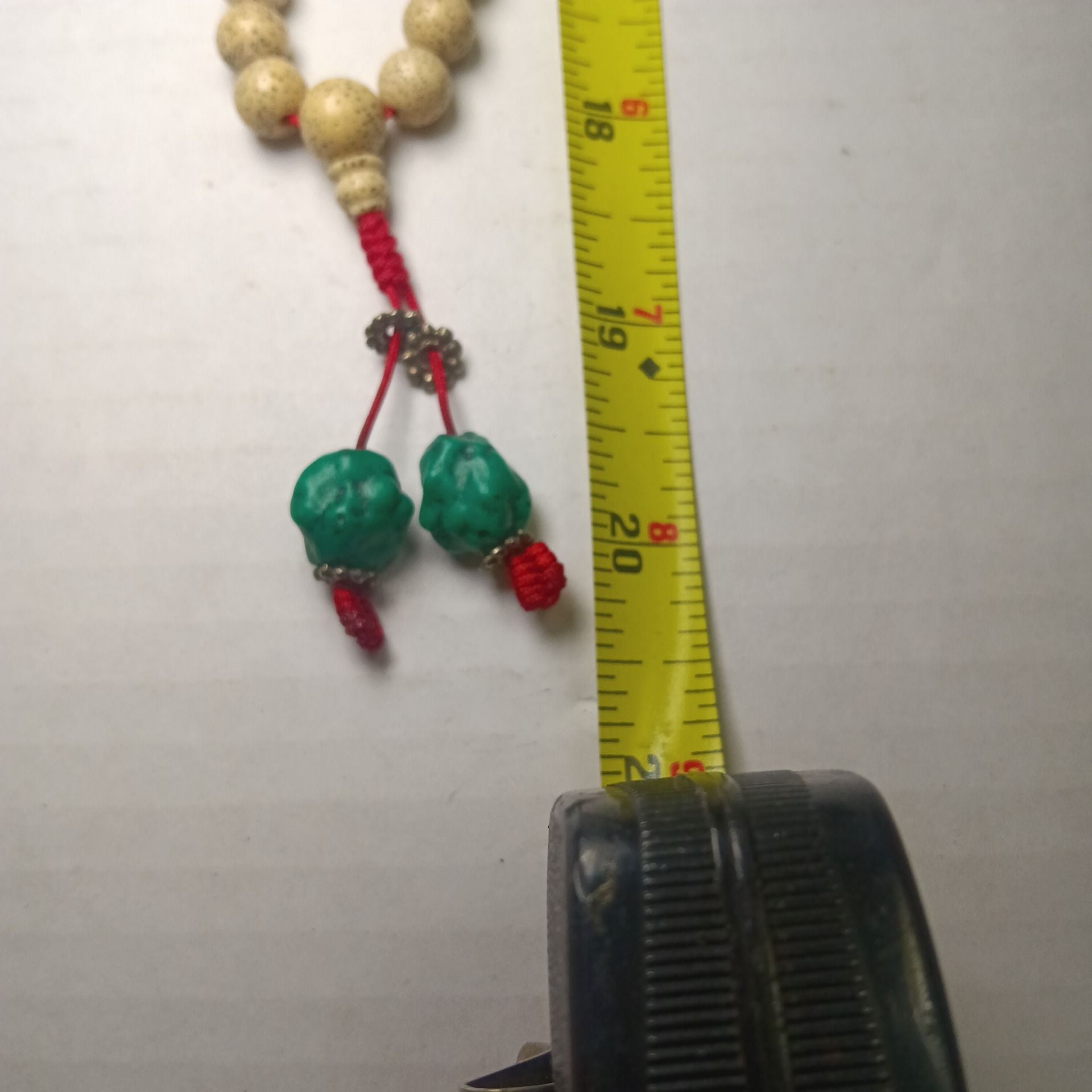 Bodhi Seed Mala Prayer Beads Necklace with Turquoise Accents 7