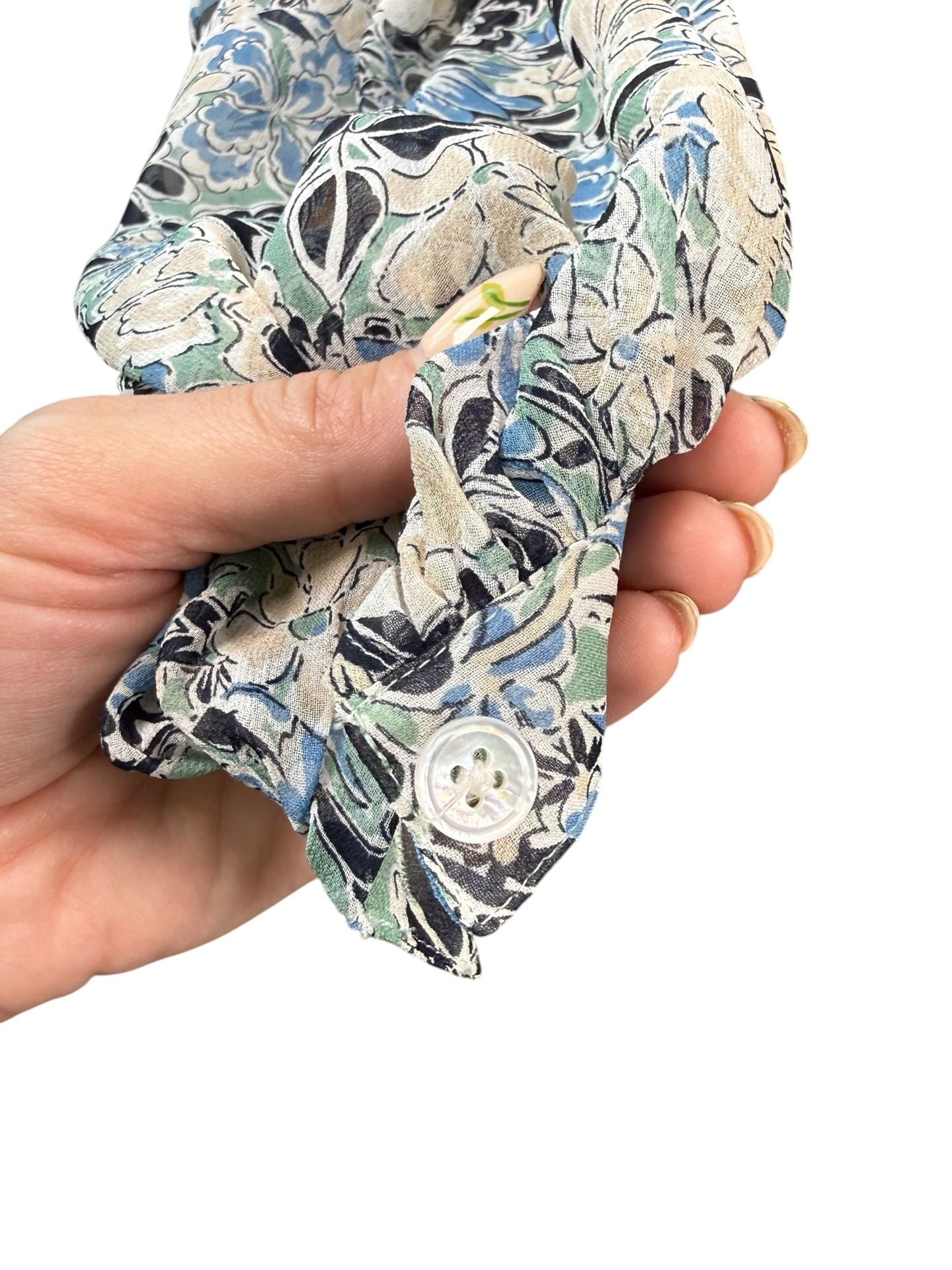 Veronica Beard Floral Silk Button Down Blouse Size 0 8