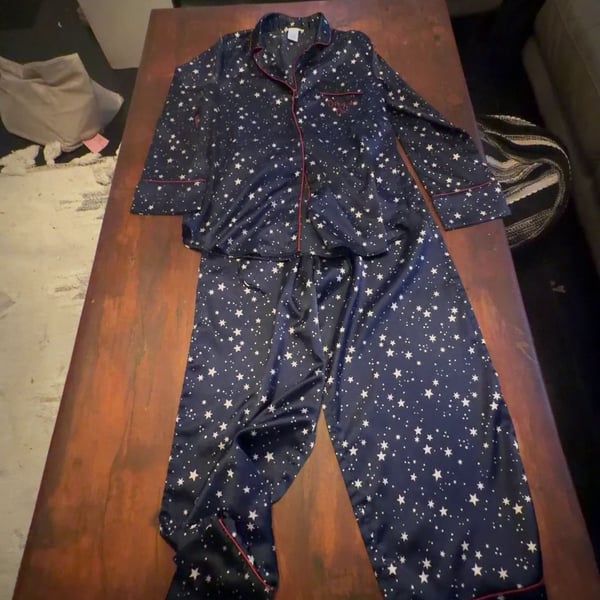L*SPACE Luna Satin Pajama Set In Starry Night