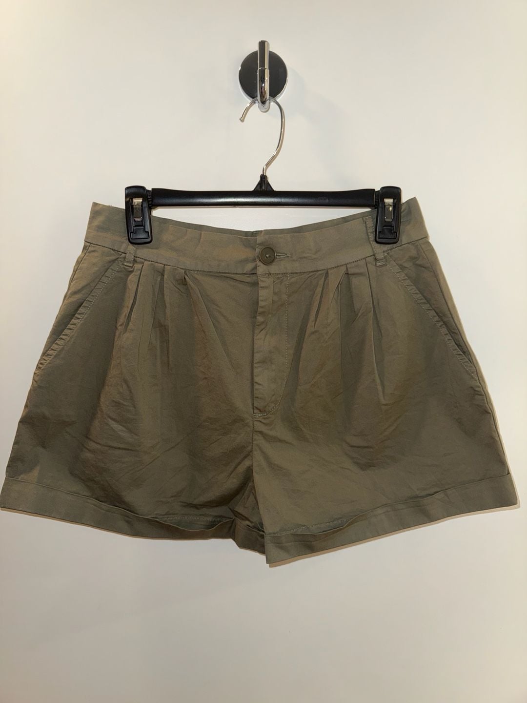 Pistola Olive Green Pleated Shorts Size 27 1