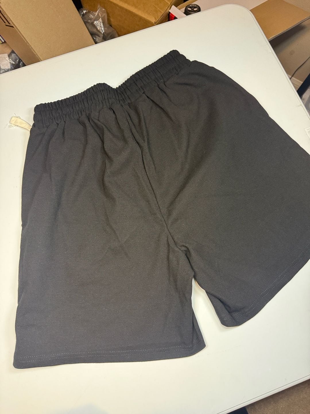 Mixed Emotion Waffle Knit Shorts Black Size M 3