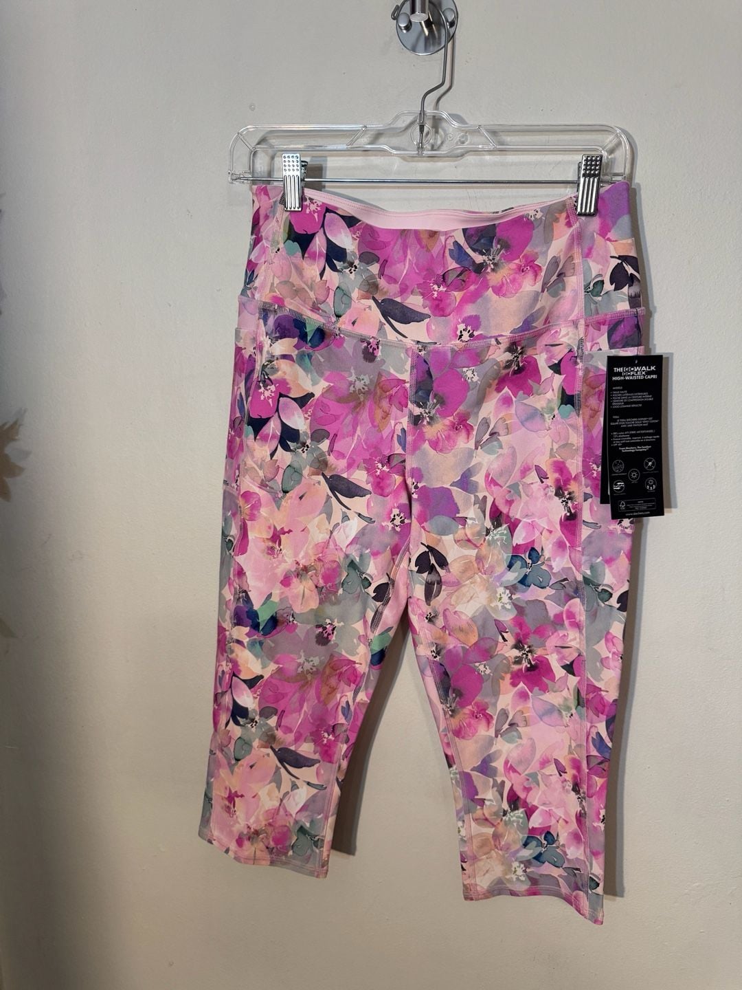 Skechers GoWalk High-Waisted Capri Leggings Floral Size L 2