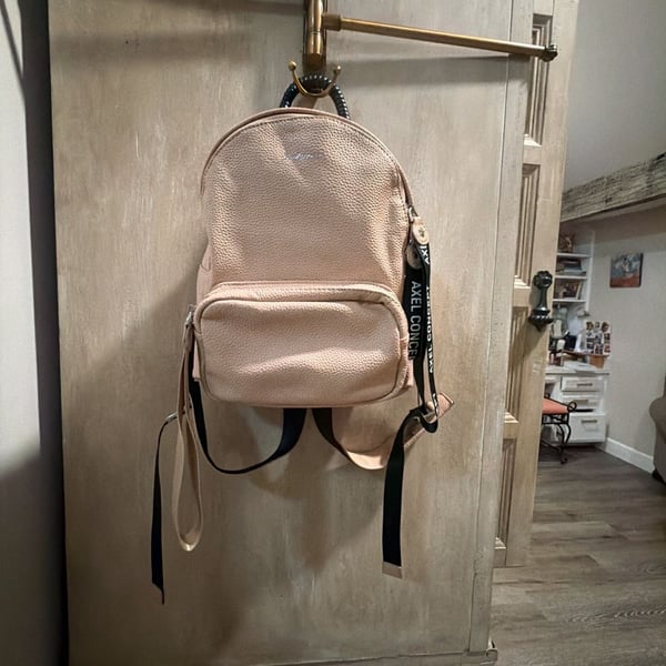 Axel Concept Faux Leather Mini Backpack in Blush Pink