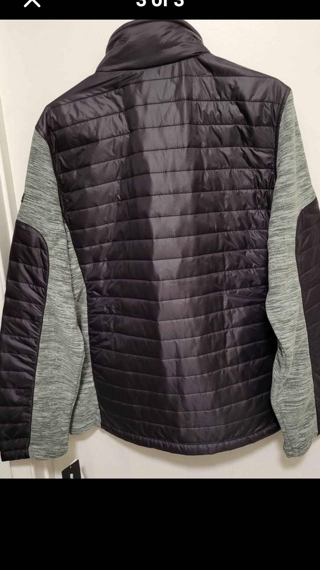 Skechers Men's Hybrid Quilted Full Zip Jacket Size Large 3