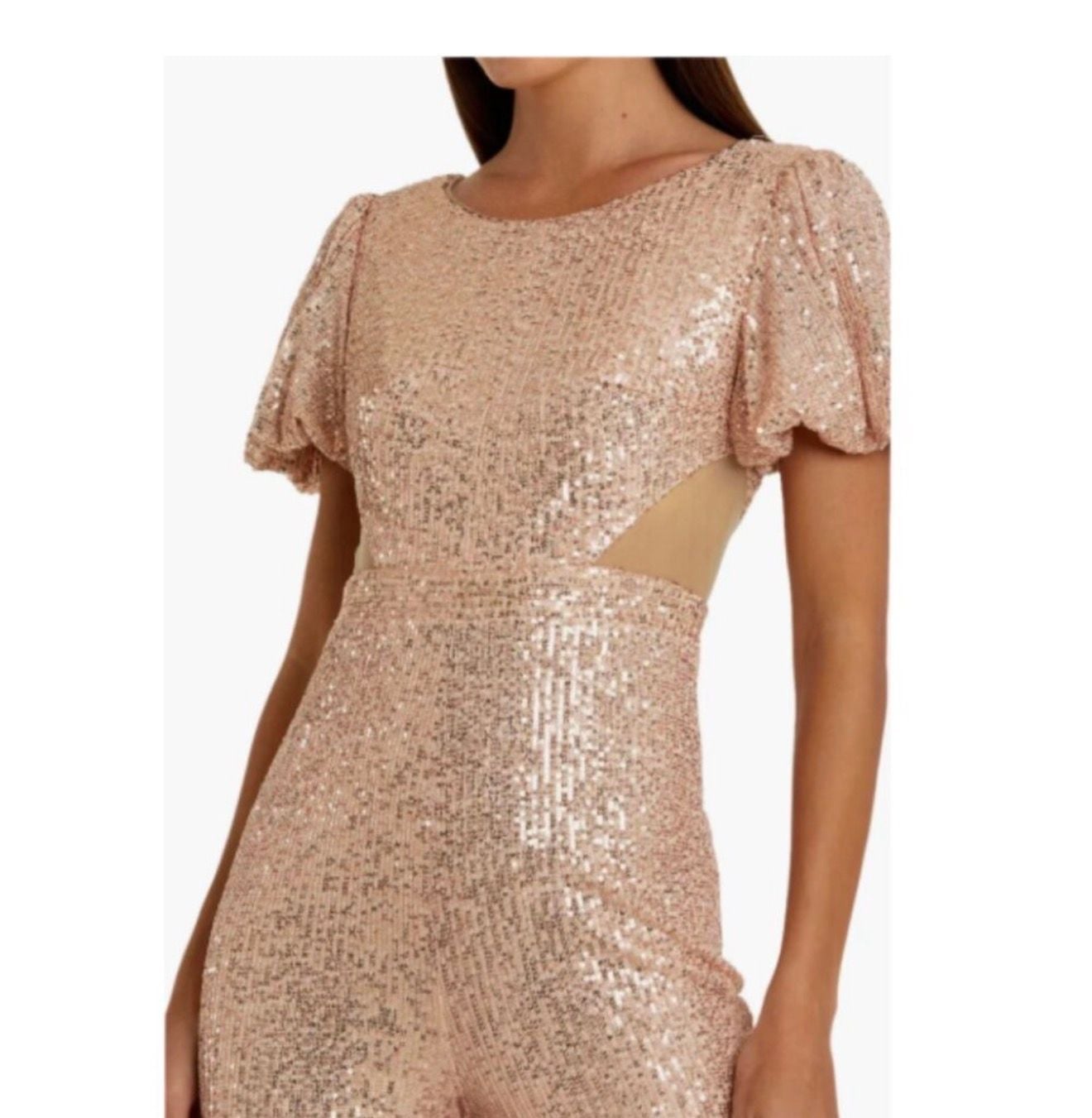 IEENA for Mac Duggal Sequin Side Cut-Out Jumpsuit 14