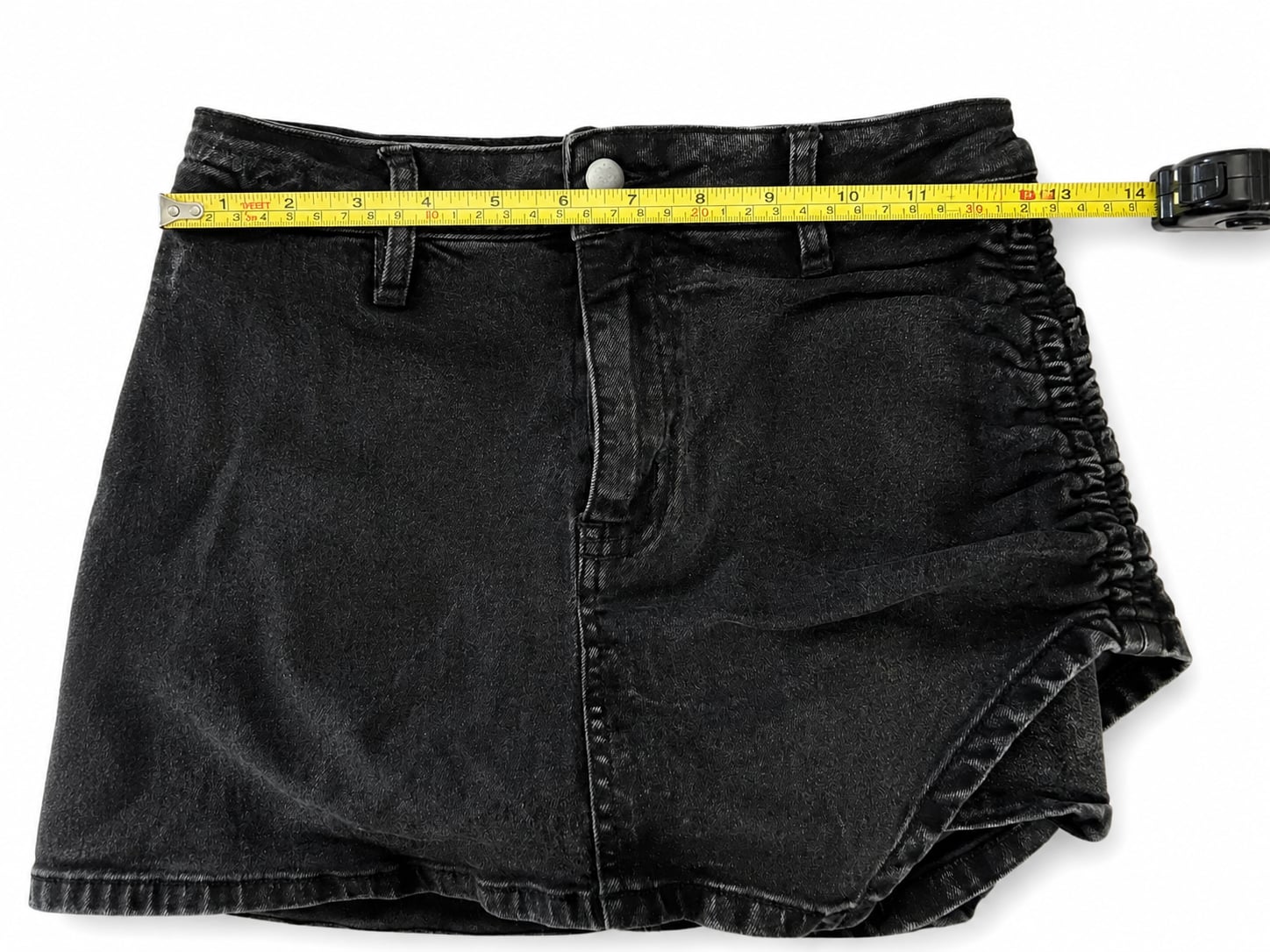 Always Cool Ruched Denim Mini Skort 6