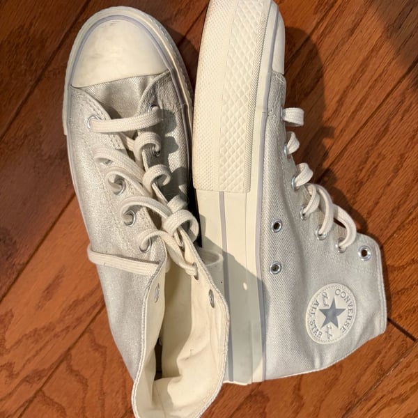 Converse Chuck Taylor All Star Platform High Top Silver Women's Size 8.5