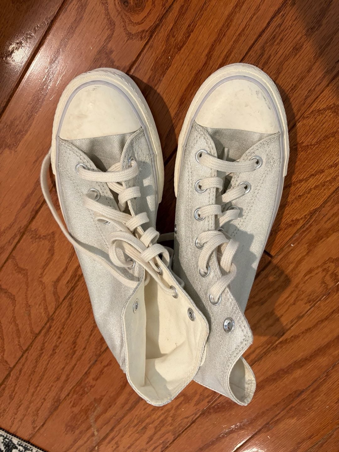 Converse Chuck Taylor All Star Platform High Top Silver Women's Size 8.5 3
