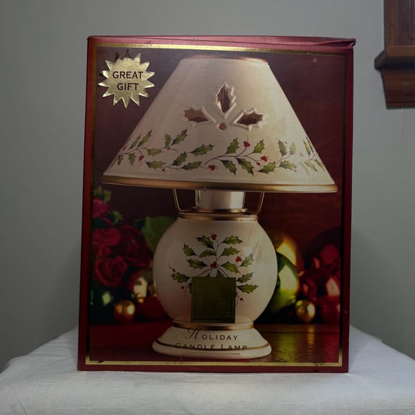 Lenox Holiday Candle Lamp with Original Box