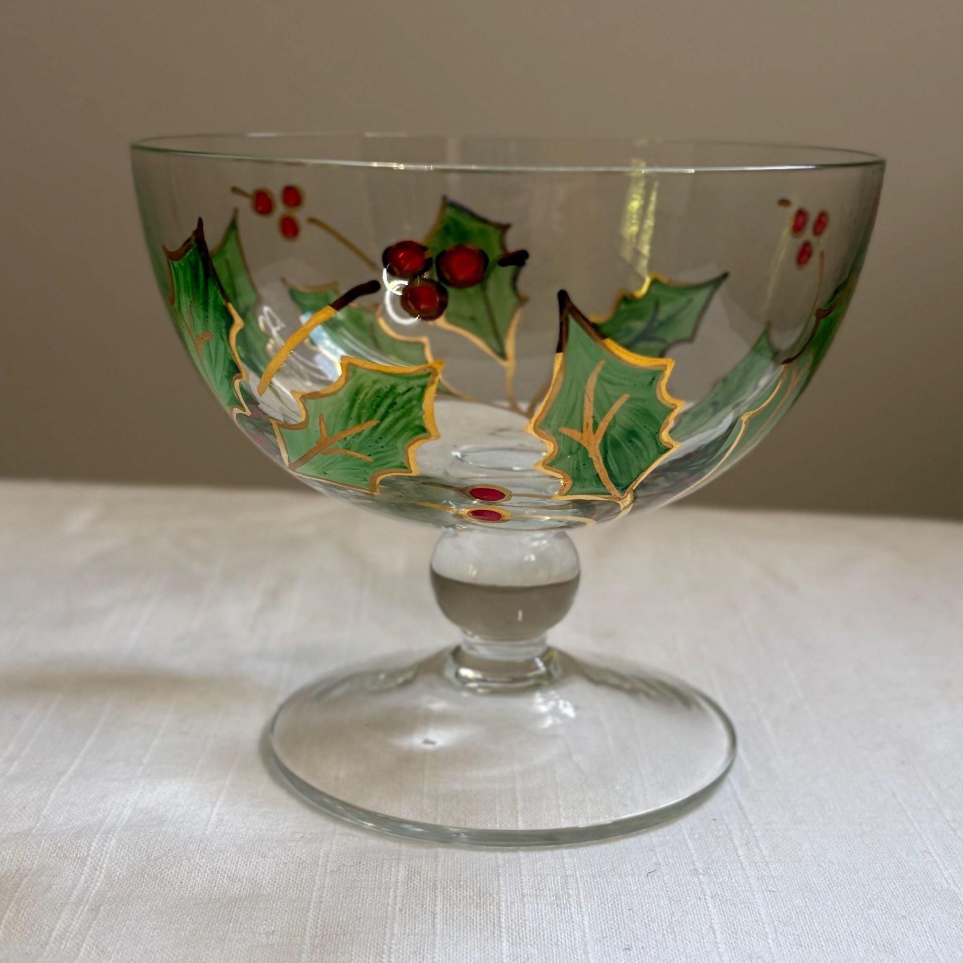 Lenox Holiday Handpainted Footed Fruit Bowl 1