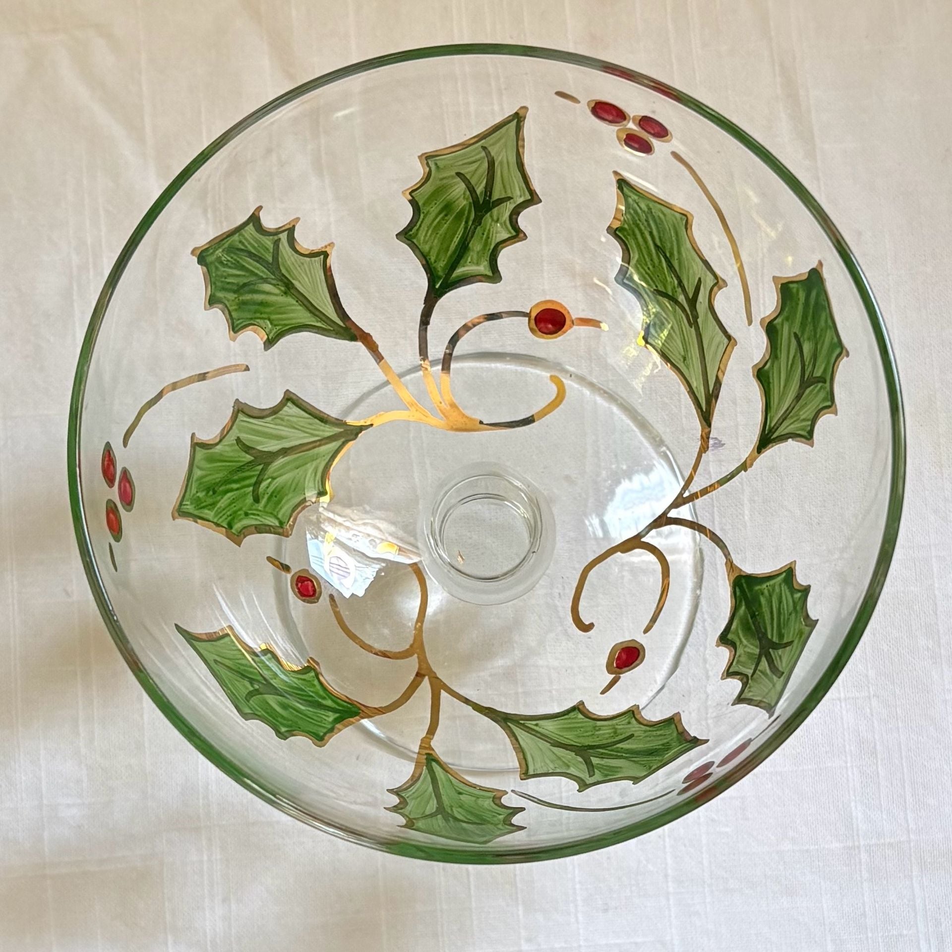 Lenox Holiday Handpainted Footed Fruit Bowl 3