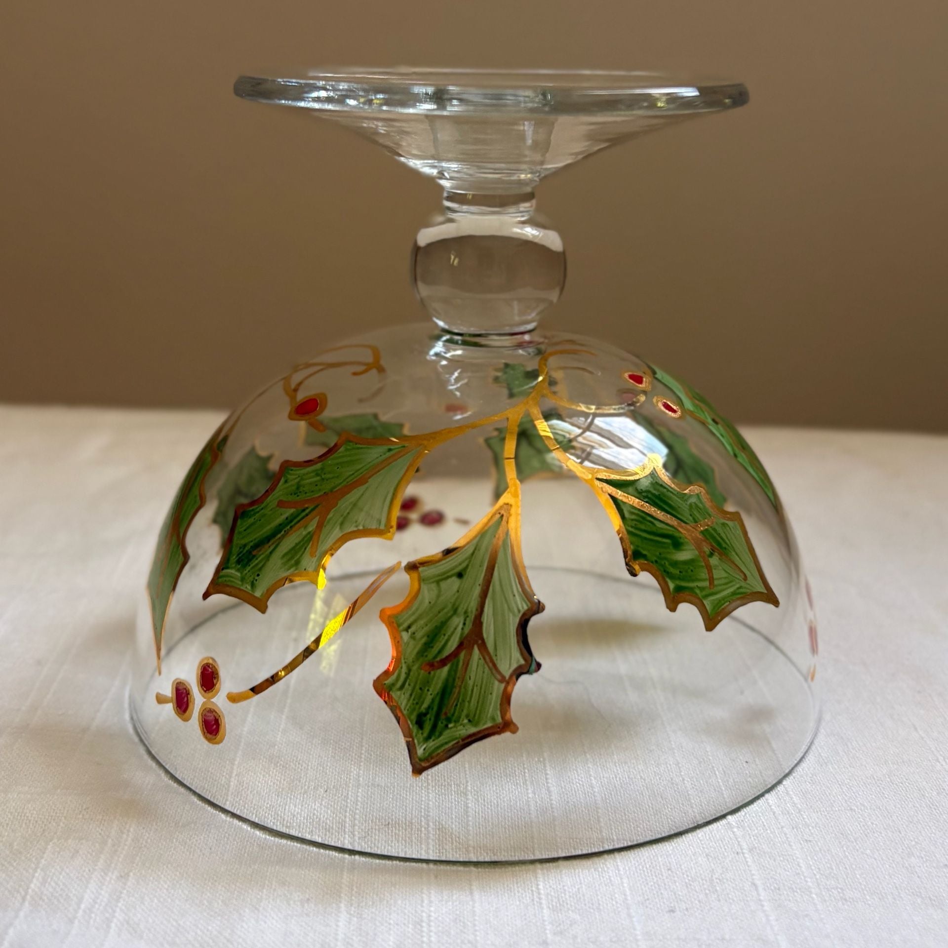 Lenox Holiday Handpainted Footed Fruit Bowl 4