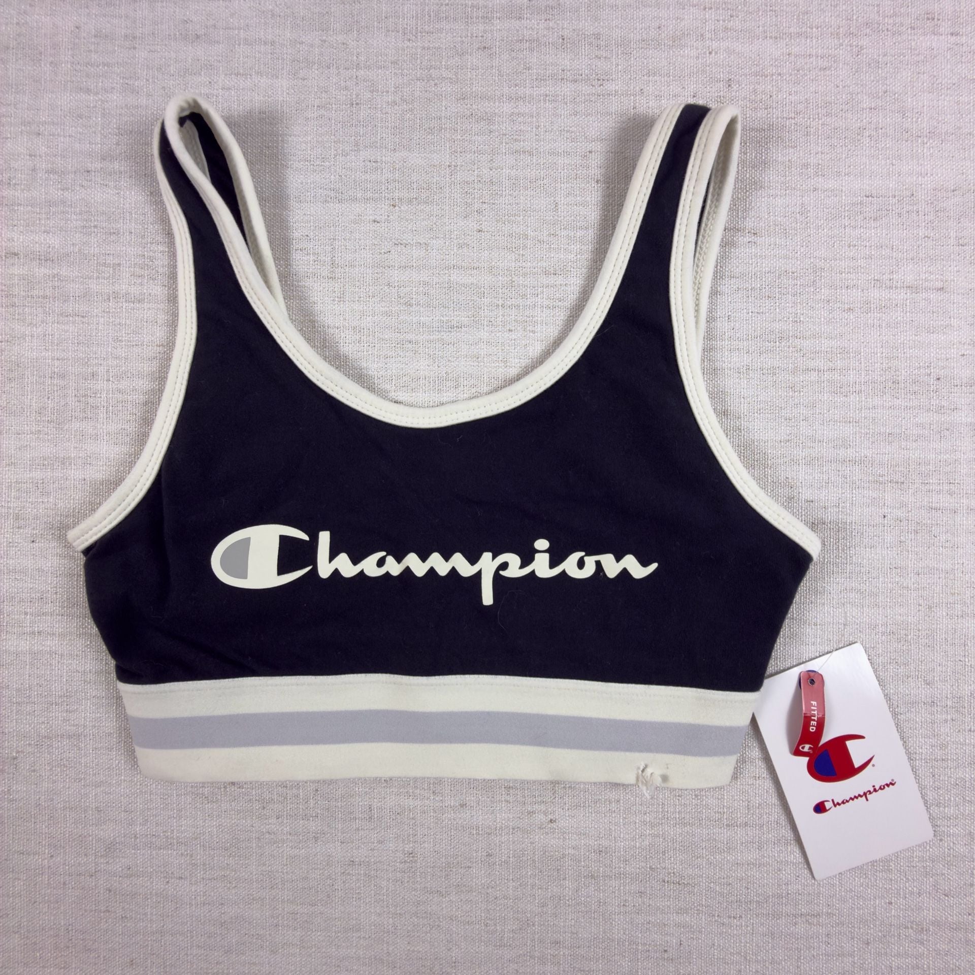 Champion Pull-over Cotton Bra Top Black NWT. As is. 6