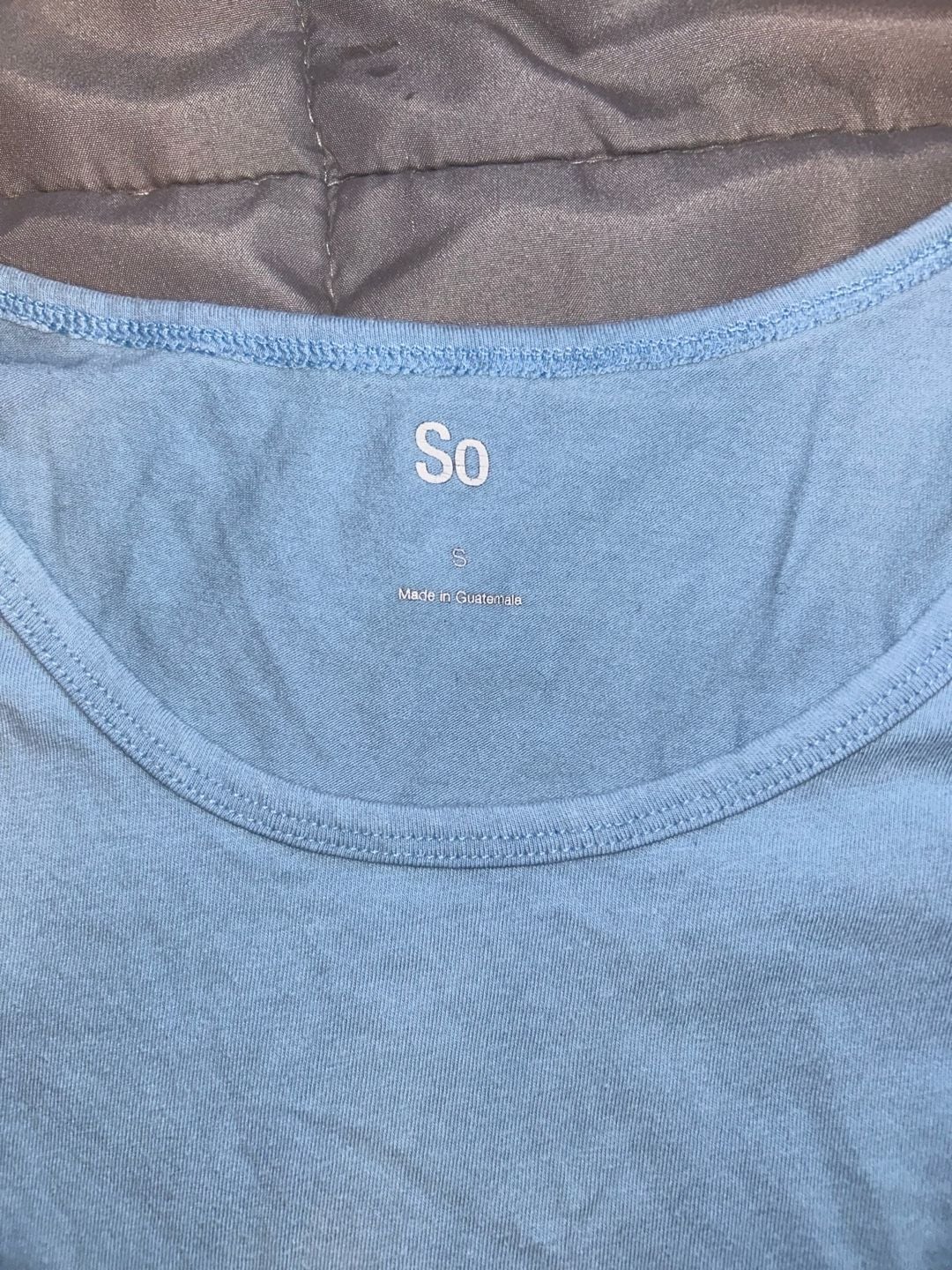 So Short Sleeve Bodysuit Light Blue Size S 4