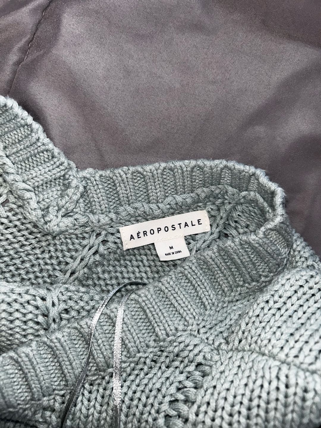Aeropostale Paris Cable Knit Sweater Size M 3