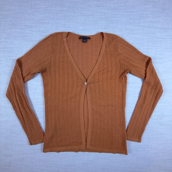 Banana Republic Silk Blend Pointelle Cardigan Sweater XS