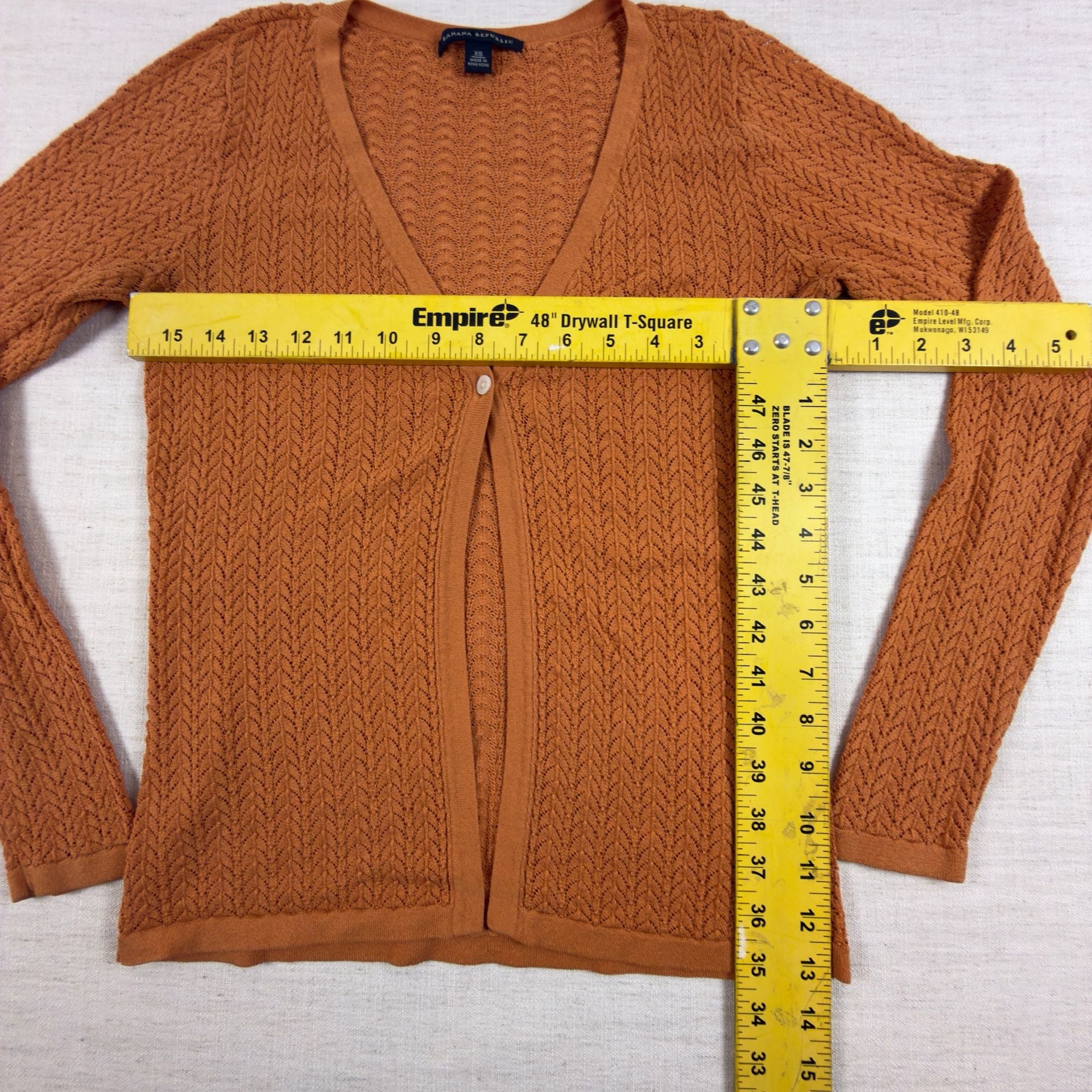 Banana Republic Silk Blend Pointelle Cardigan Sweater XS 8