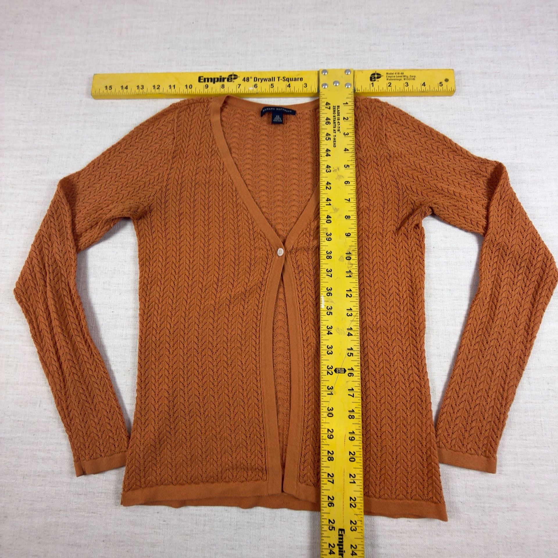 Banana Republic Silk Blend Pointelle Cardigan Sweater XS 9