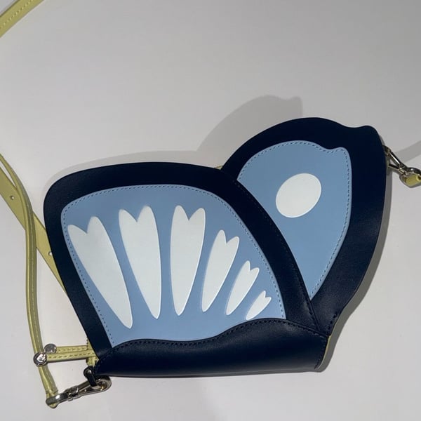 KATE SPADE NEW YORK BONNIE BUTTERFLY CROSSBODY IN BLUE MULTI. NWT