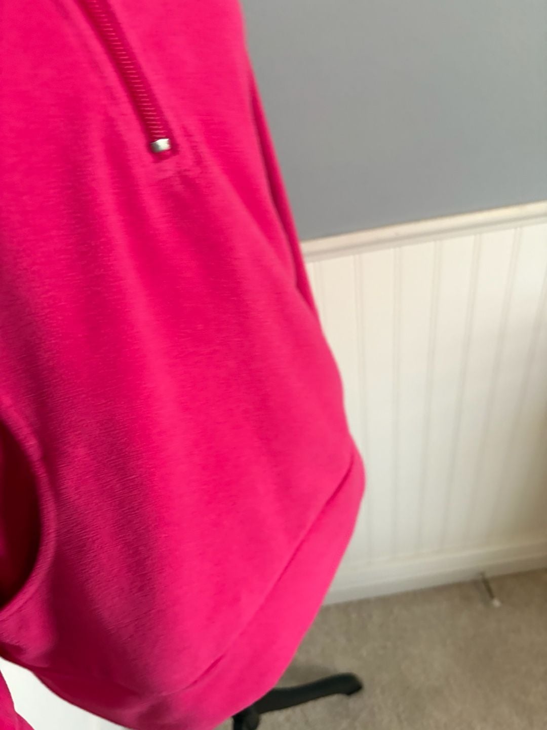 Reebok Women's Pink Fleece Quarter Zip Pullover Size Large 3