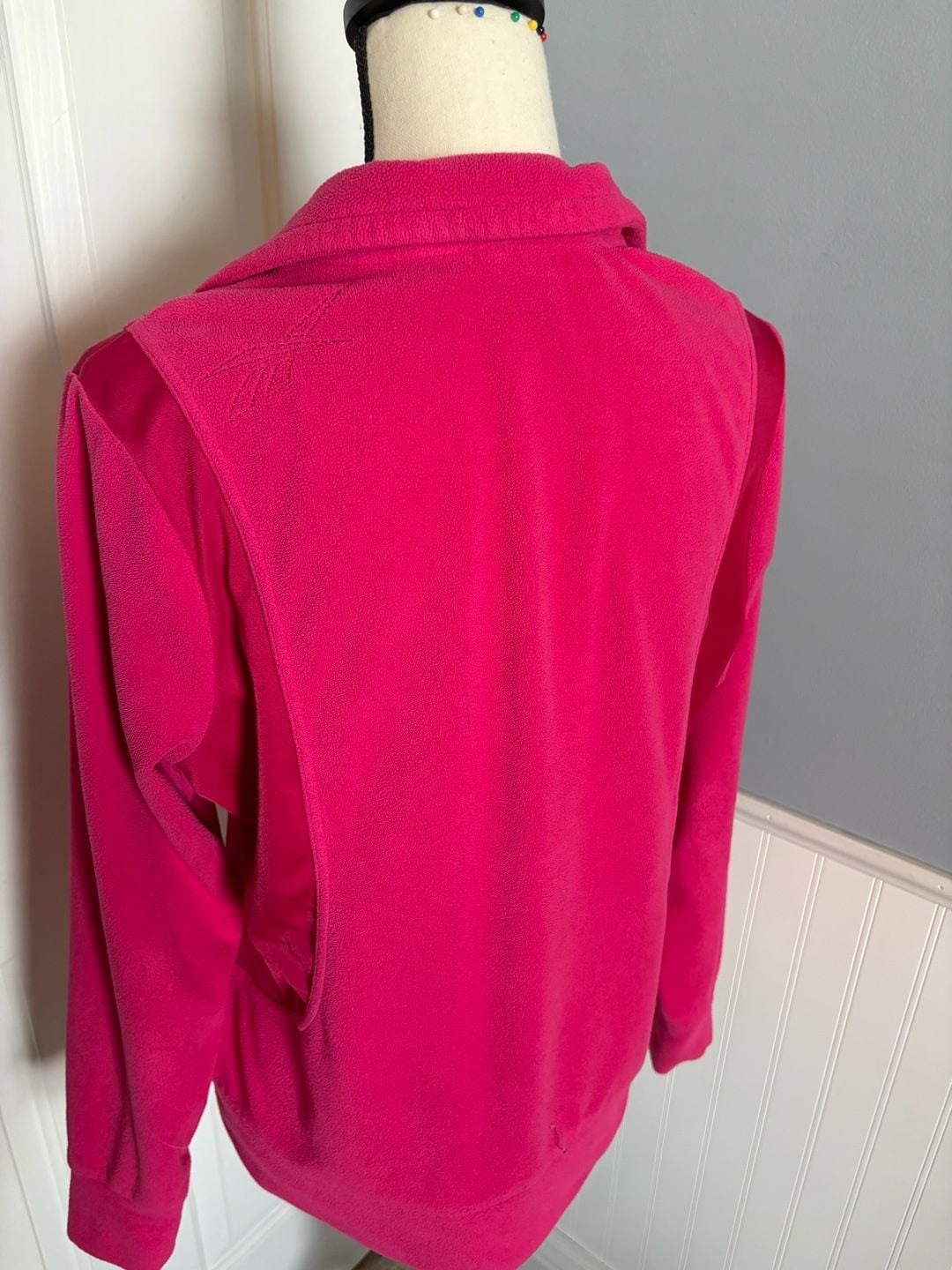 Reebok Women's Pink Fleece Quarter Zip Pullover Size Large 6