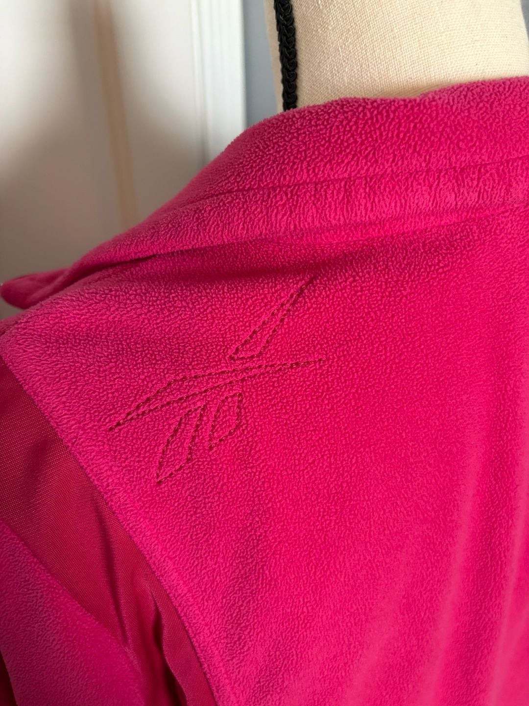 Reebok Women's Pink Fleece Quarter Zip Pullover Size Large 7