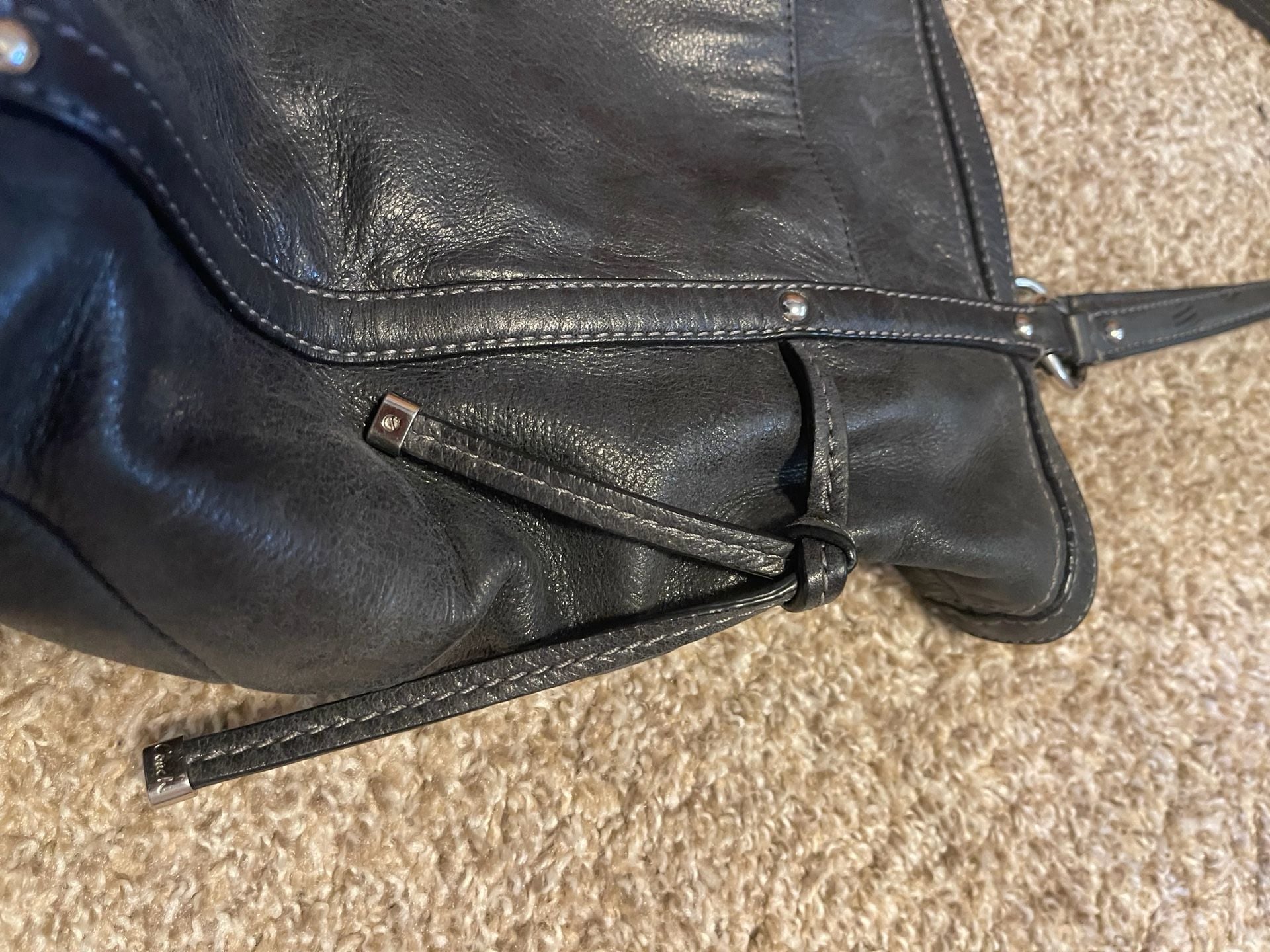 COACH Audrey Perforated Logo Large Black Leather 3
